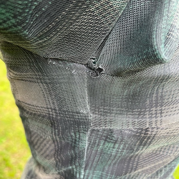 Red Valentino Green And black plaid Lace Dress - Picture 9 of 11